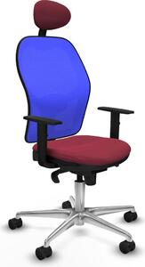 Sedia da ufficio con poggiatesta Jorquera Piqueras y Crespo 1D086N1 Rosso granato