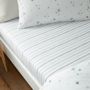 Lenzuolo con angoli per bambini bianco in cotone per culla 70x140 cm Stars – Bianca