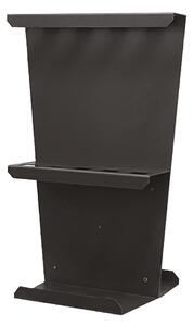 Supporto per Pale Pizza 5 Posti Chiaia 40x30x60h cm in Acciaio Verniciato Nero