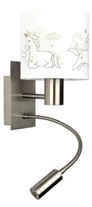 Brilagi - LED Flex. lampada BOBO 1xE27/25W/230V + LED/3W m. cromo/bianco/unicorni