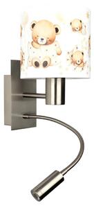 Brilagi - Lampada LED Flex BOBO 1xE27/25W/230V + LED/3W m. cromo/bianco/orsetti