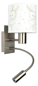 Brilagi - Lampada LED flessibile BOBO 1xE27/25W/230V + LED/3W cromo/bianco/coniglietti