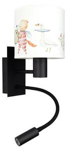 Brilagi - Lampada LED flessibile BOBO 1xE27/25W/230V + LED/3W nero/bianco/animaletti