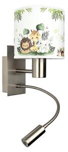 Brilagi - Lampada LED flessibile BOBO 1xE27/25W/230V + LED/3W cromo opaco/bianco/verde/giungla