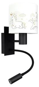 Brilagi - Lampada LED flessibile BOBO 1xE27/25W/230V + LED/3W nero/bianco/unicorni