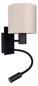 Brilagi - Lampada LED Flex. BOBO 1xE27/25W/230V + LED/3W nero/beige/a pois
