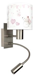 Brilagi - Lampada LED flessibile BOBO 1xE27/25W/230V + LED/3W m. cromo/crema/coniglietti