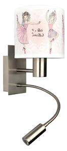 Brilagi - Lampada LED flessibile BOBO 1xE27/25W/230V + LED/3W con cromo/bianco/rosa/confezione