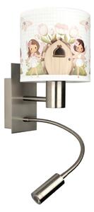 Brilagi - Lampada LED flessibile BOBO 1xE27/25W/230V + LED/3W m. cromo/bianco/rosa/fate
