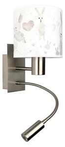 Brilagi - Lampada LED flessibile BOBO 1xE27/25W/230V + LED/3W m. cromo/bianco/coniglietti
