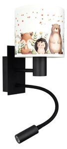 Brilagi - lampada LED Flex. BOBO 1xE27/25W/230V + LED/3W nero/bianco/animaletti