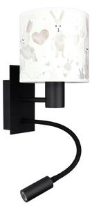 Brilagi - LED Flex. lampada BOBO 1xE27/25W/230V + LED/3W nero/bianco/coniglietti