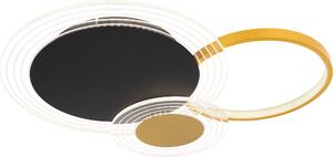 Globo Lighting plafoniera in metallo nero opaco, LED