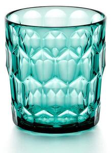 BICCHIERI Bassi VANITY 3 in Cristallo Acrilico Bio-based confezione da 6 pezzi diametro � 8,5xh 9,2 cm- 360 cc BPA FREE colore Acquamarina