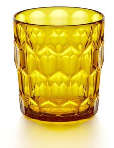 BICCHIERI Bassi VANITY 3 in Cristallo Acrilico Bio-based confezione da 6 pezzi diametro � 8,5xh 9,2 cm- 360 cc BPA FREE colore Giallo Zafferano