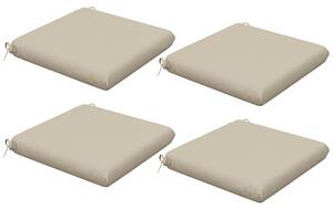 Outsunny Set di 4 cuscini per sedie, cuscini 47 x 47 cm, imbottitura spessa, resistente allo sbiadimento, beige | Aosom Italy
