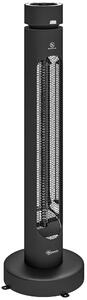 DecHome Stufa Elettrica a Infrarossi Oscillante Potenza 2000W con Telecomando colore Nero
