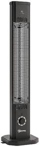 DecHome Stufa Elettrica a Infrarossi Potenza 2000W con Custodia IP65 colore Nero