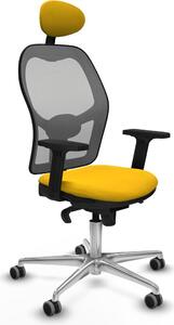 Sedia da ufficio con poggiatesta Piqueras y Crespo 2D086G1 Giallo