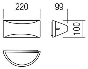 Redo 90191 - Applique a LED da esterno SCUDO LED/10W/230V 3000K IP54 antracite