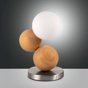 Fabas Luce Lampada da tavolo Micky, dimmerabile, Legno chiaro, Soggiorno / Sala da pranzo, Legno, Moderno, Lampada da tavolo