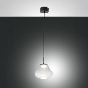 Fabas Luce Lampada a sospensione in vetro Deva, dimmerabile, Chiaro / Trasparente, Soggiorno / Sala da pranzo, Vetro, Moderno, Lampada a sospensione