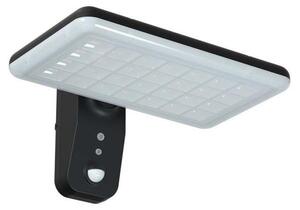 V-TAC VT-414 Lampada solare LED 15W nera da parete rettangolare con Pannello fotovoltaico e sensore movimento CCT 4000K+6000K IP65 - 10315