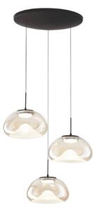Fabas Luce Lampada a sospensione in vetro Brena, dimmerabile, Marrone / Ruggine, Soggiorno / Sala da pranzo, Vetro, Moderno, Lampada a sospensione