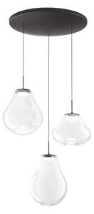 Fabas Luce Lampada a sospensione in vetro Deva, dimmerabile, Chiaro / Trasparente, Soggiorno / Sala da pranzo, Vetro, Moderno, Lampada a sospensione