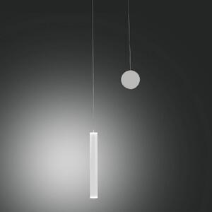 Fabas Luce Lampada LED a sospensione Prado, bianco, metallo, dimmerabile, Bianco / Opale, Soggiorno / Sala da pranzo, Metallo, Moderno