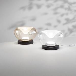 Fabas Luce Lampada da tavolo a LED Brena, dimmerabile, Chiaro / Trasparente, Soggiorno / Sala da pranzo, Vetro, Moderno, Lampada da tavolo LED