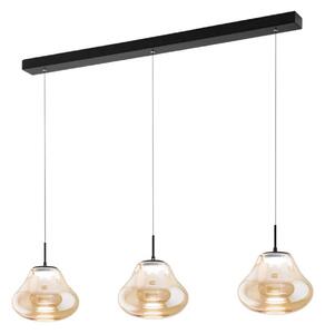 Fabas Luce Lampada a sospensione in vetro Deva, dimmerabile, Crema / Ambra, Soggiorno / Sala da pranzo, Vetro, Moderno, Lampada a sospensione