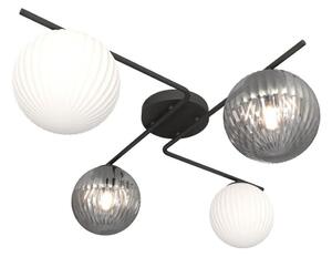 Plafoniera AZURA 4xE14/10W/230V nero/grigio/bianco