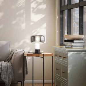Fabas Luce Lampada da tavolo a LED Flick, dimmerabile, Alluminio / Grigio / Zincato, Soggiorno / Sala da pranzo, Vetro, Moderno, Lampada da tavolo LED