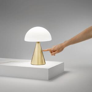 Fabas Luce Lampada da tavolo a LED Blip, dimmerabile, Ottone / Oro, Soggiorno / Sala da pranzo, Vetro, Moderno, Lampada da tavolo LED