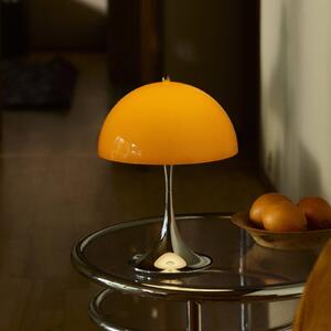 Louis Poulsen Panthella 250 Portable Original, opale-arancione 250, dimmerabile, Giallo / Arancione, Soggiorno / Sala da pranzo, Plastica, Design