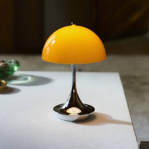 Louis Poulsen Panthella 160 Portable Original, opale-arancione 160, dimmerabile, Giallo / Arancione, Soggiorno / Sala da pranzo, Plastica, Design