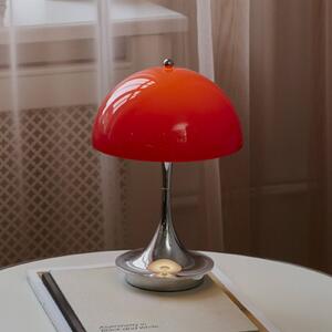 Louis Poulsen Panthella 160 Portable Original, rosso opalino 160, dimmerabile, Rosso, Soggiorno / Sala da pranzo, Plastica, Design