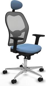 Sedia da ufficio con poggiatesta Piqueras y Crespo 2D086N1 Blu cielo