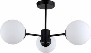 Lampada a sospensione Roma bianco e nero 3xE14x40W in metallo, dimensioni: 30x60x60 cm, IP20, Light Prestige