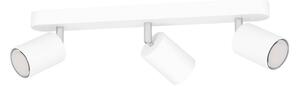 EGLO connect Faretto Adfira-Z, bianco, a 3 luci, acciaio dimmerabile, Bianco / Opale, Soggiorno / Sala da pranzo, Metallo, Moderno