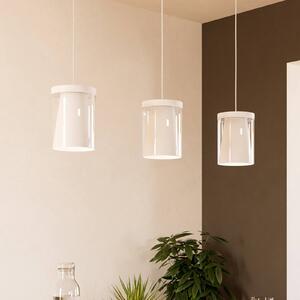 EGLO connect Lampada LED a sospensione Smart Chiusello-Z, bianco, metallo dimmerabile, Bianco / Opale, Soggiorno / Sala da pranzo, Vetro, Moderno