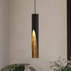 EGLO Lampada LED a sospensione Barbotto nero/oro 1 luce, Nero, Soggiorno / Sala da pranzo, Metallo, Moderno
