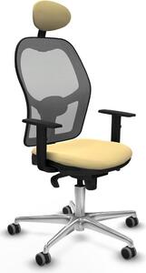 Sedia da ufficio con poggiatesta Jorquera Piqueras y Crespo 1D086G1 Crema