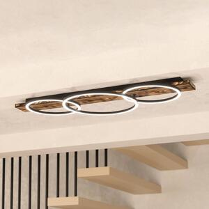 EGLO Plafoniera soffitto Boyal, Legno scuro, Soggiorno / Sala da pranzo, Legno, Plafoniera