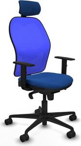 Sedia da ufficio con poggiatesta Piqueras y Crespo 1D036N2 Blu