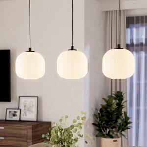 EGLO Lampada a sospensione in vetro Mantunalle, dimmerabile, Bianco / Opale, Soggiorno / Sala da pranzo, Vetro, Scandinavo, Lampada a sospensione