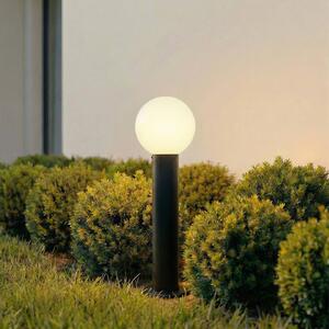 Lampione da giardino Dangan Lindby, dimmerabile, Bianco / Opale, Vetro, Moderno, Lampada da esterni