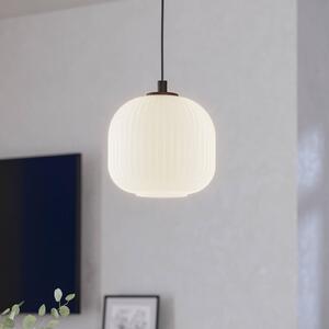EGLO Lampada a sospensione in vetro Mantunalle, dimmerabile, Bianco / Opale, Soggiorno / Sala da pranzo, Vetro, Scandinavo, Lampada a sospensione