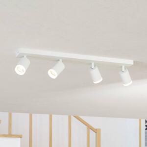 EGLO connect Faretto LED Smart Melitello-Z, a 4 luci, bianco dimmerabile, Bianco / Opale, Soggiorno / Sala da pranzo, Alluminio, Moderno